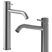 Single lever tall washbasin mixer Cisal Xion Inox