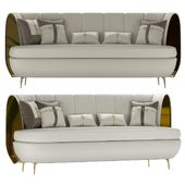 Beige Leather Sofa