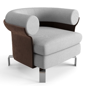 Minotti Mattia lounge armchair swivel