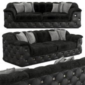 Sofa Hill Gianfranco Ferre black leather
