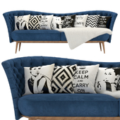 Blue Velvet Sofa