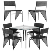 Crate and Barrel Dorado dining set