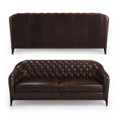 Mozart Leather Stationary Sofa