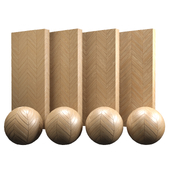 Hungarian Oak Wood Chevron Tile