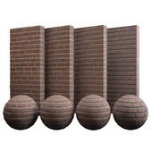 Red Running Brick Wall