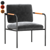 Sauder_Boulevard_Cafe_Metal_Lounge_Chair, _Charcoal_Gray_Finish