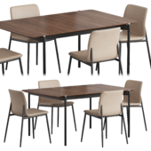 Augusta table Newport chair Boconcept dining set