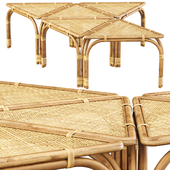 Modular rattan tables / Треугольные столики из ротанга