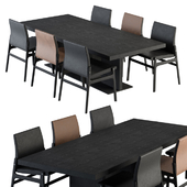 Poliform Dinning Table with Ipanema Chair - Set 21