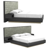 Custom made bed with built in nightstands