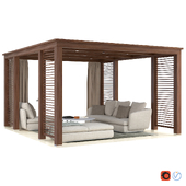 Садовая беседка с диваном Molteni & C Sloane Belsize Table Set