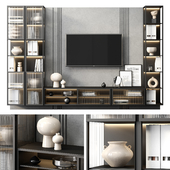 TV wall BLACK