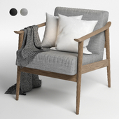 Mid century show wood chair 01
