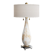 Uttermost cardoni white glass table lamp