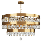 Perla 6 light chandelier antiqued gold