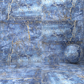 Blue Marble Ceramic with Gold veins 6 face multitexture (5276*2677 pixel)