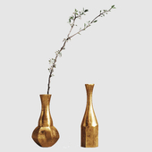 Вазы из алюминия с веткой вишни от ZARA HOME