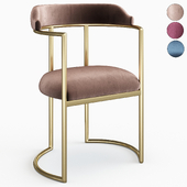 Wayfair Acapulco Velvet Upholstered Slat Back Arm Chair