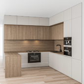 Kitchen Modern - White and white with wood 51