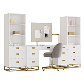 Rh Avalon Storage Desk Study Wall Set