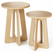 Столы Ekland из тикового дерева (Crate & Barrel)