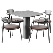 Table POV 460 S80 by Ton and Chair Via Veneto by De Castelli