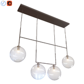 Claremont Glass Globe Linear Chandelier