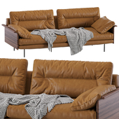 Leolux Sofa  Wood Armrests