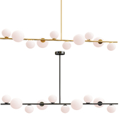 Modern Chandelier Led Gold Black Bar