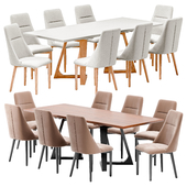 Sylvie dining chair and T1692 table