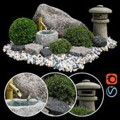 Сад камней. Цукубай / Rock garden. Tsukubai