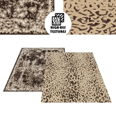 Large Irregular Animal Pattern Rug Set