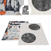 Large Abstract Moon Modern Rug Set