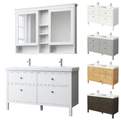 IKEA ХЕМНЭС ОДЕНСВИК Шкаф для раковины с 4 ящиками