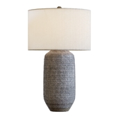 Crate&Barrel Cane Grey Table Lamp