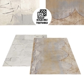 Luxurious Modern Abstract Line Color Splash Natural Silk Rug Set