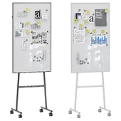 Lintex One Whiteboards with a black or white stand