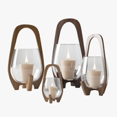 West Elm / Mid-Century Wood Lanterns