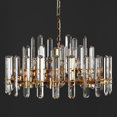 Restoration Hardware BONNINGTON 3-TIER CHANDELIER 36 Brass