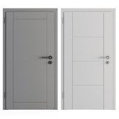 Gray and White Modern Door - Set 30