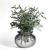 Olive Bouquet 15 - glass vase