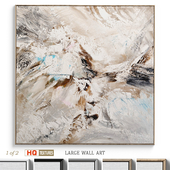 Large Textural Abstract Neutral Wall Art C-393