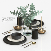 Table setting in Japanese style