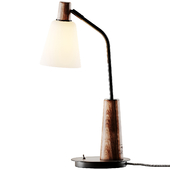 Shinola Book Milk Glass and Metal Desk Lamp from Detroit-based Shinola