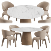 Porro Materic table Bandi chair Dining set