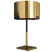 Round brushed brass table lamp liang and eimil hamilton