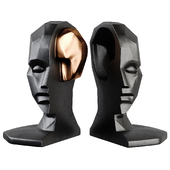 Figurine of the human brain in art deco style