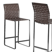 High Woven Back Counter Stool