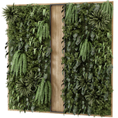 Indoor Wall Vertical Garden in Wooden Base - Set 638