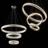 Подвесные люстры Fabrizia Diamond Trio by GLCrystal ⌀40cm ⌀60cm ⌀100cm